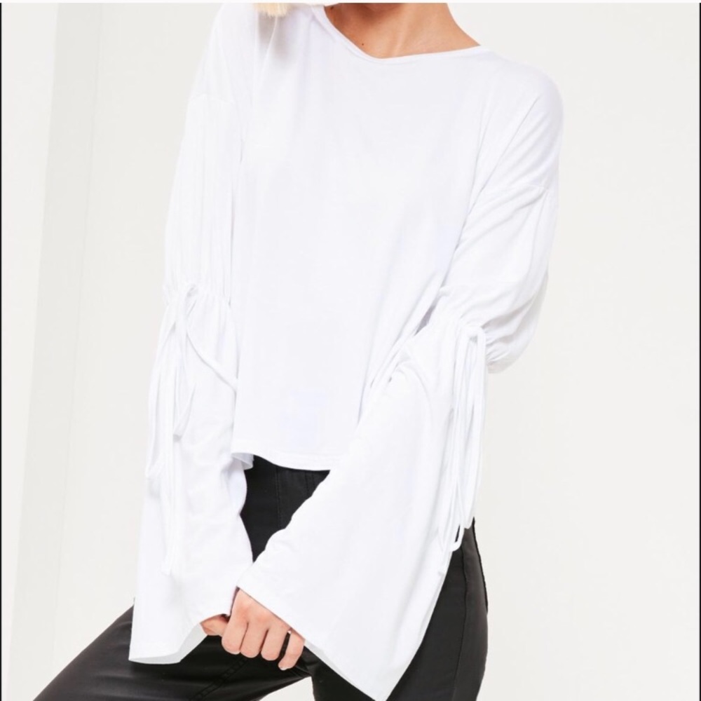 Misguided Frill Ruffle Sleeve Top